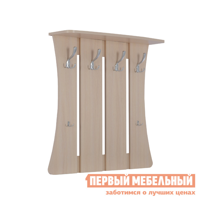 

Настенная вешалка Вешалка Уют 2 Дуб Млечный, Вешалка Уют 2 Дуб Млечный, Бежевый