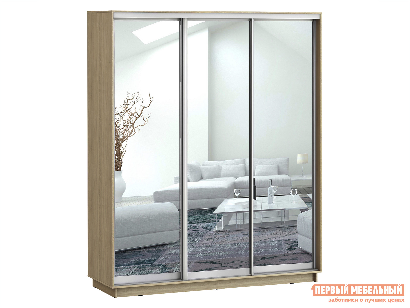 

Шкаф-купе Шкаф купе Лео 3-х дверный с зеркалами Дуб сонома светлый / Зеркало, Светлое дерево, Шкаф купе Лео 3-х дверный с зеркалами Дуб сонома светлый / Зеркало, Ширина 1800 мм