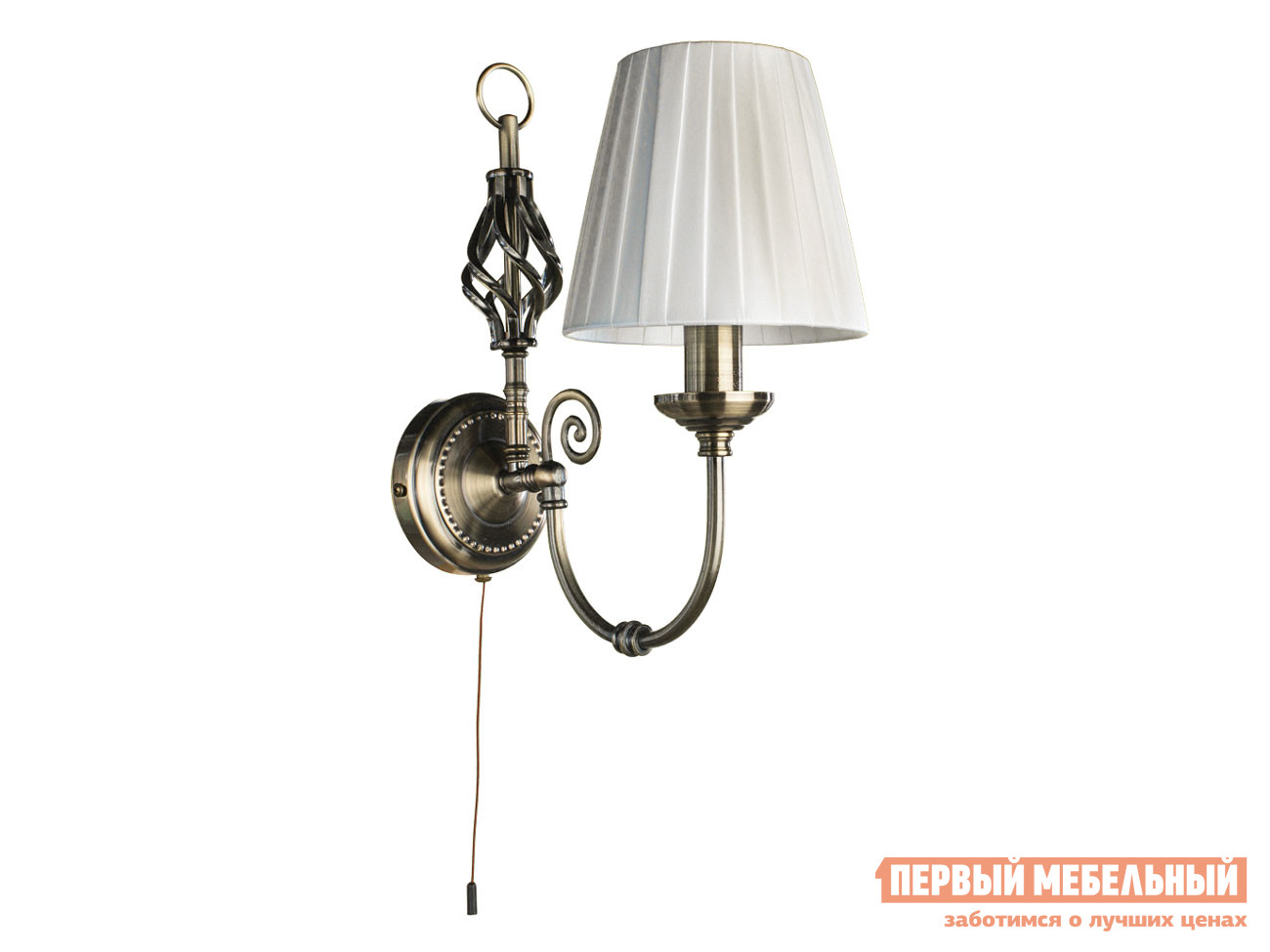 

Бра ZANZIBAR A8390AP-1AB Античная бронза / Белый, ZANZIBAR A8390AP-1AB Античная бронза / Белый