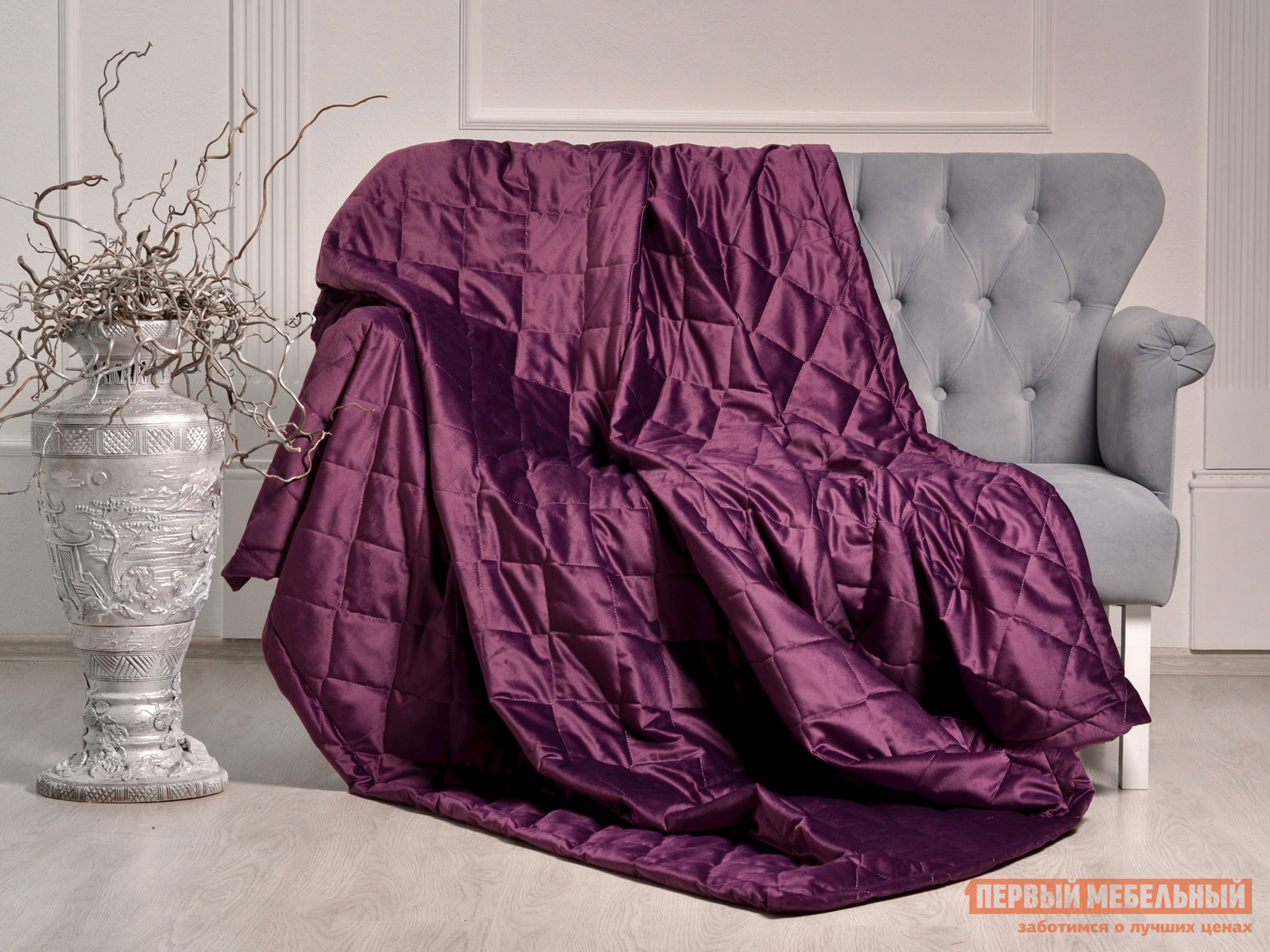 Покрывало  Лусиа Сиреневый, велюр, 2200 х 2400 мм