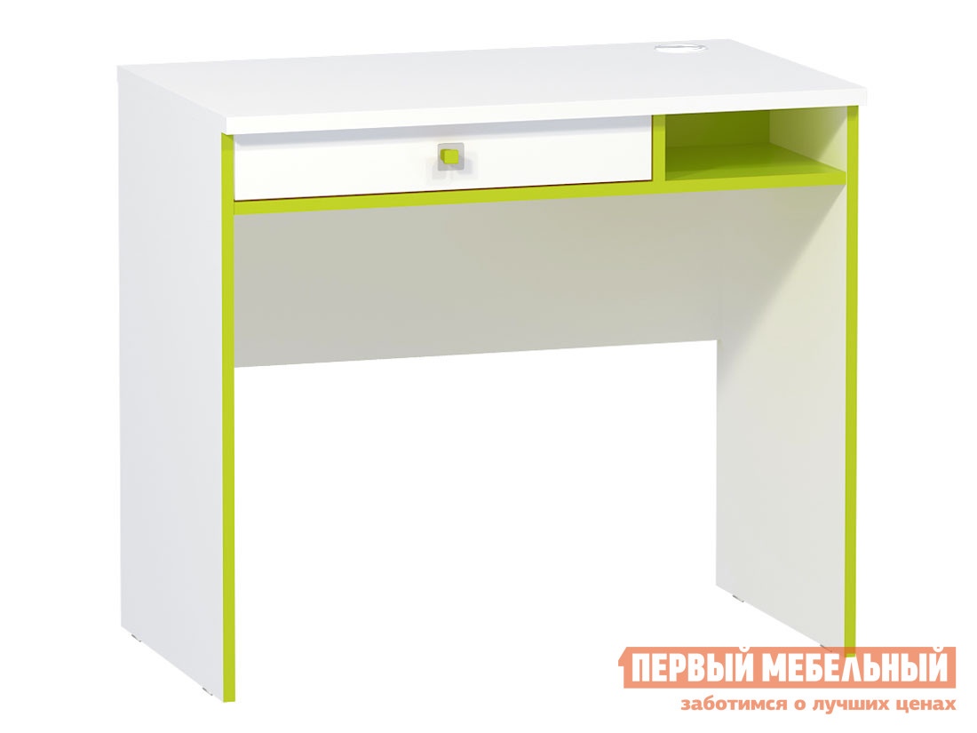 Детский письменный стол  Альфа 12.41 Лайм зеленый / Белый премиум