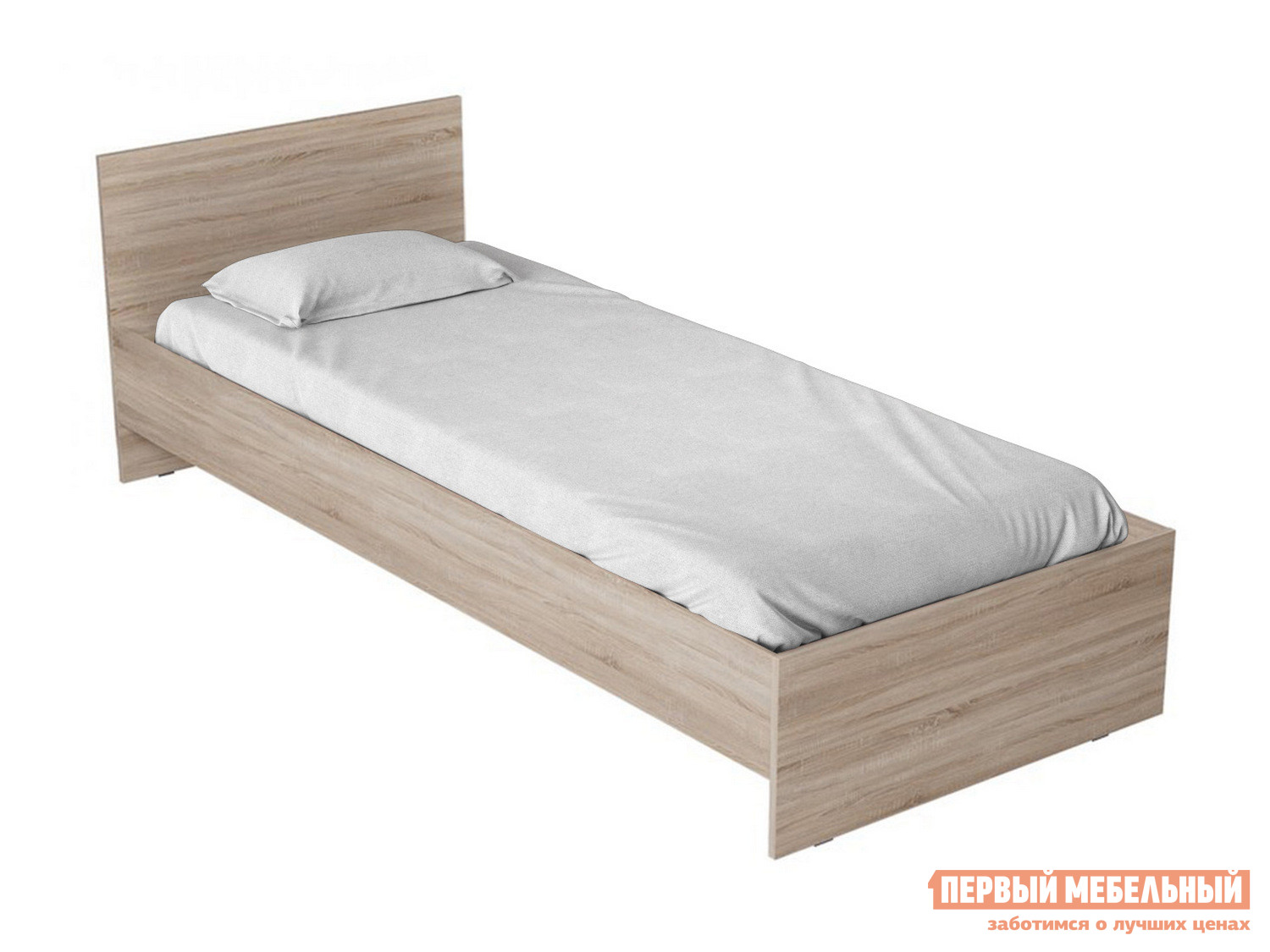 Односпальная кровать  Лера Дуб Сонома светлый, 80х200 см
