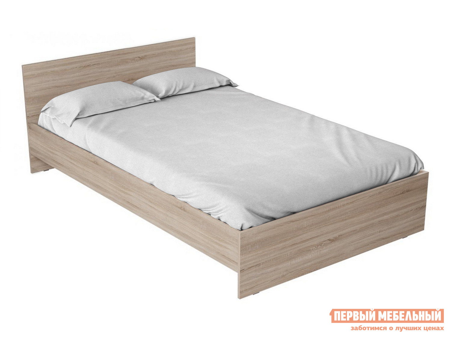 Односпальная кровать  Лера Дуб Сонома светлый, 120х200 см