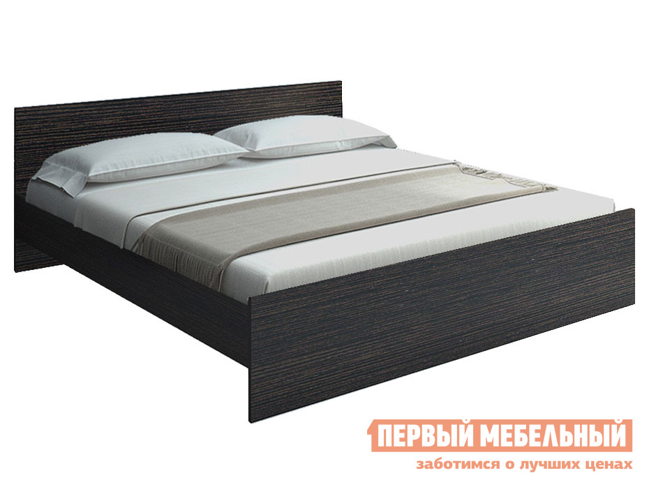 Односпальная кровать  Тиберия Венге, 140х200 см, С анатомическим основанием