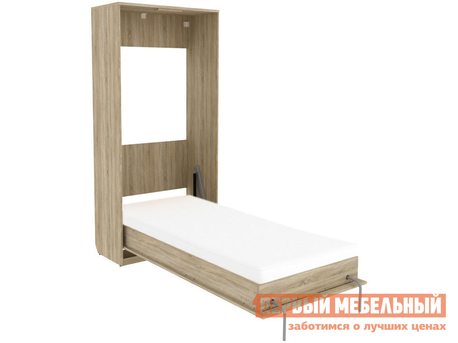Односпальная кровать  Мерлен с ПМ Дуб Сонома, 90х200 см