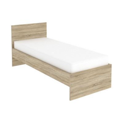 Односпальная кровать  Кровать Мерлен Дуб Сонома, 900 Х 2000 мм