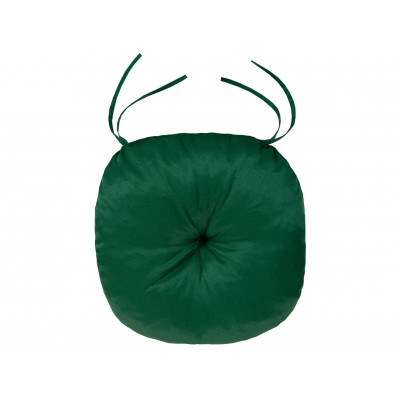 Матрас для шезлонга  Подушка-сидушка Темп круглая с завязками с имитацией пуговиц / Сидушка круглая D=40 с имит.пуговиц, Темп Зеленый