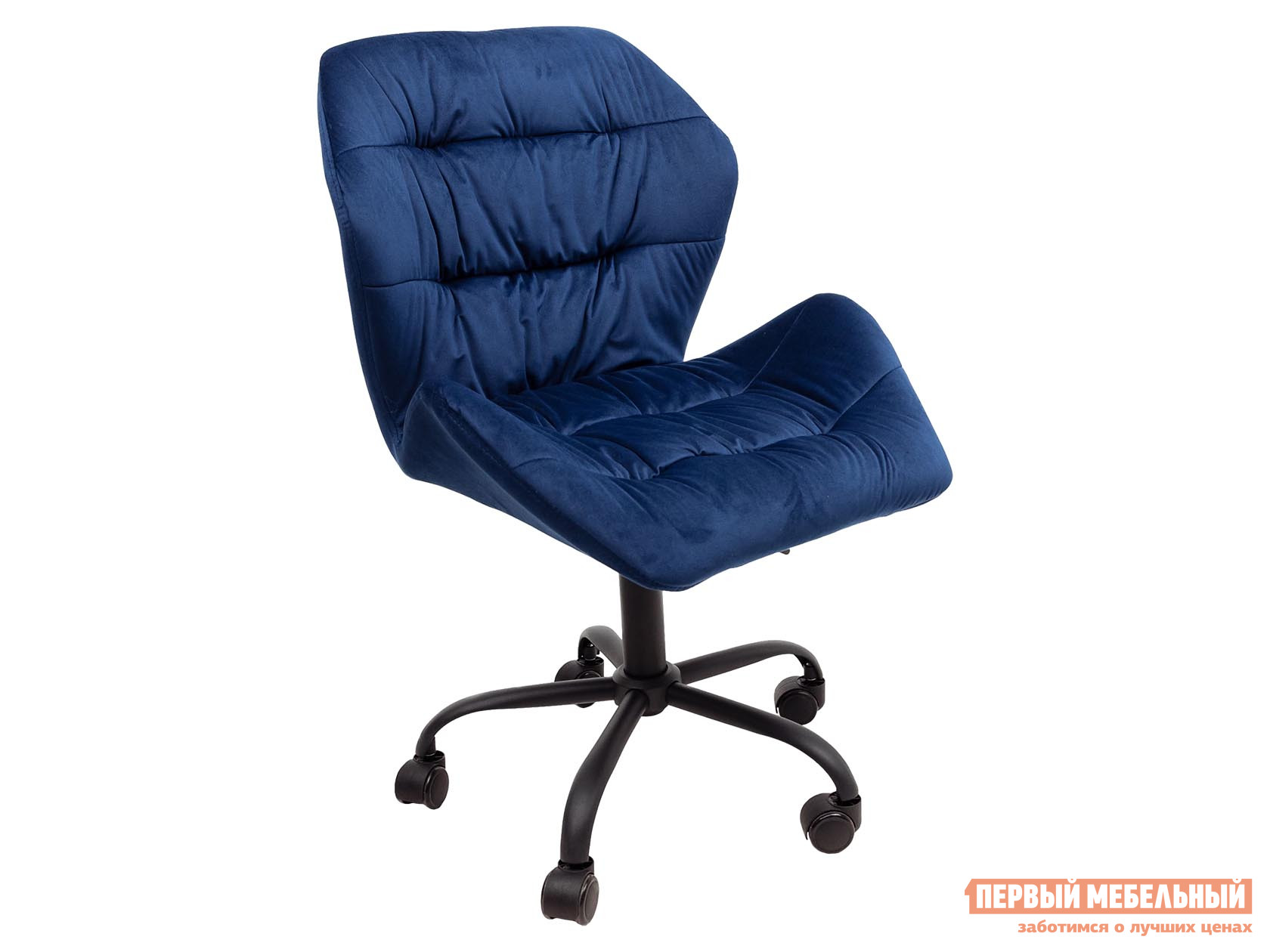 Офисное кресло  YUKON Темно-синий, велюр от Первый Мебельный