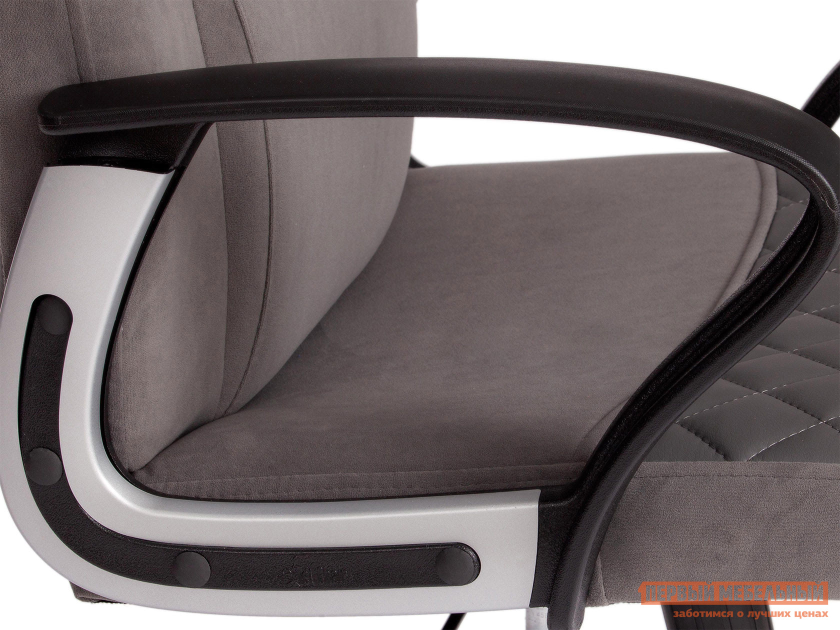 Офисное кресло  ADVANCE Серый, флок, иск.кожа от Первый Мебельный