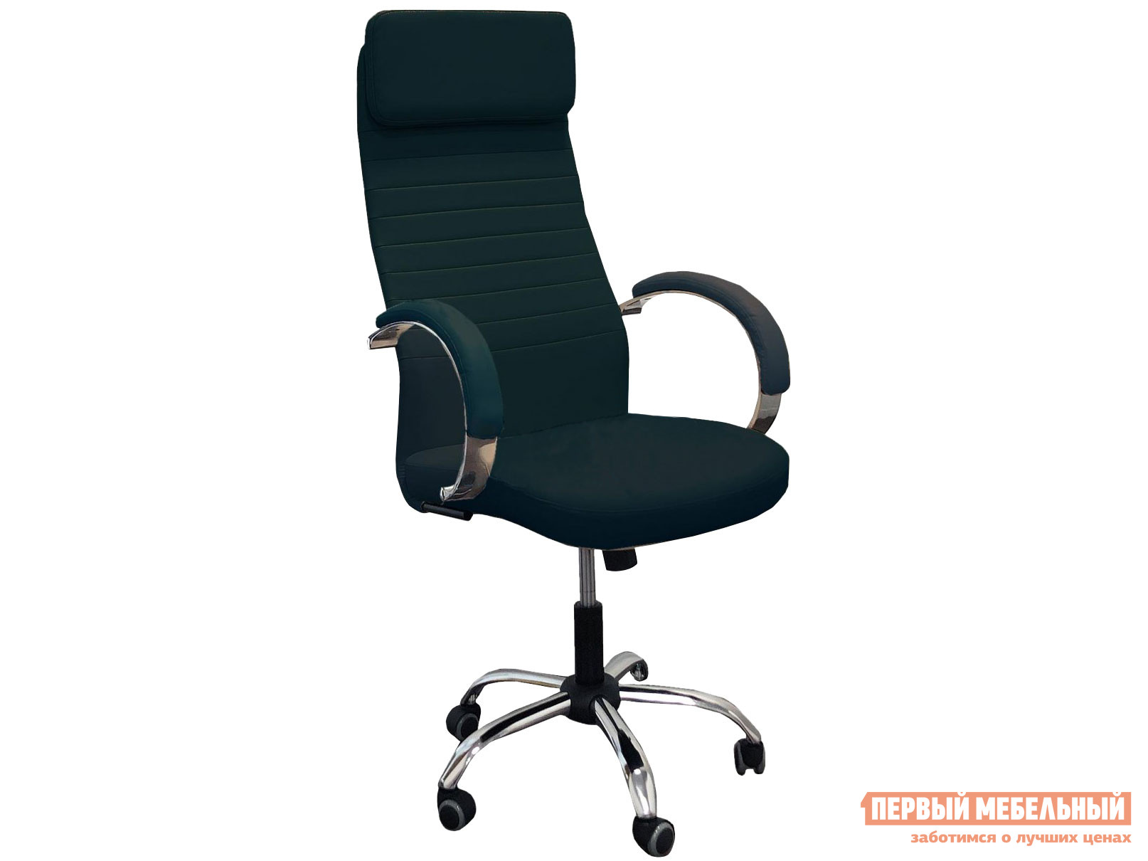 Офисное кресло  Офисное кресло Dikline ST27 Черный, экокожа / Хром, металл