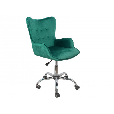 Офисное кресло  BELLA Темно-зеленый, велюр