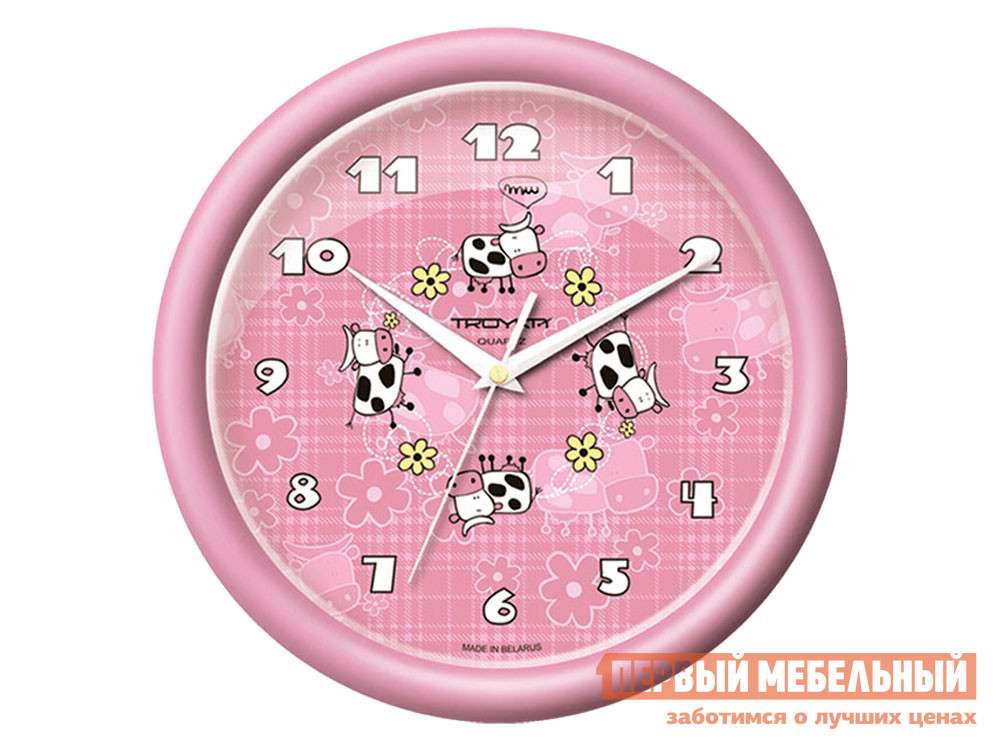 Часы  Му-Му Розовый, пластик от Первый Мебельный