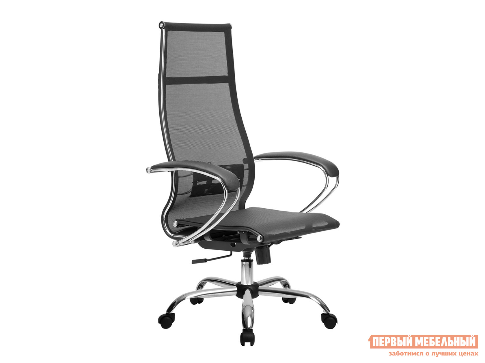Кресло руководителя  МЕТТА-7(MPRU)/подл.131/осн.003 Черный, экокожа, сетка