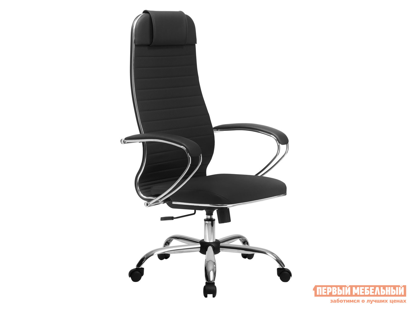 Кресло руководителя  МЕТТА-17(MPRU)/подл.131/осн.003 Черный, экокожа перфорированная