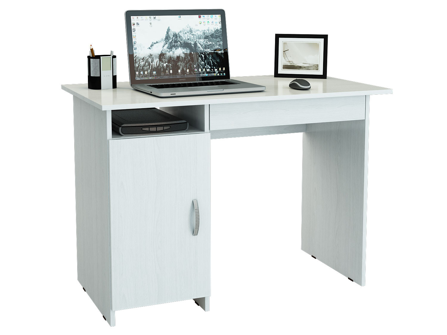 Компьютерный стол  Стол письменный Милан-8 (0120) Белый