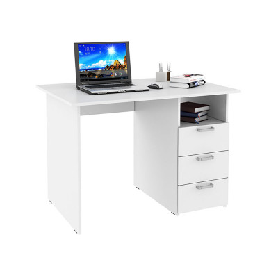 Компьютерный стол  Стол письменный с ящиками 1100 Белый