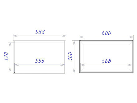 Антресольный шкаф со стеклом 135-159697