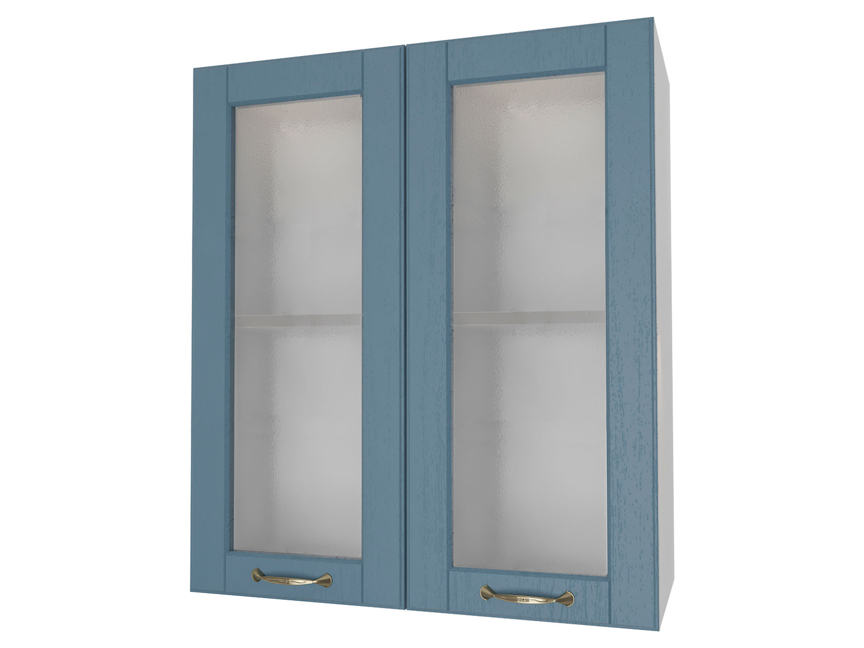 Кухонный модуль  Шкаф 2 двери со стеклом 60 см Палермо Деним