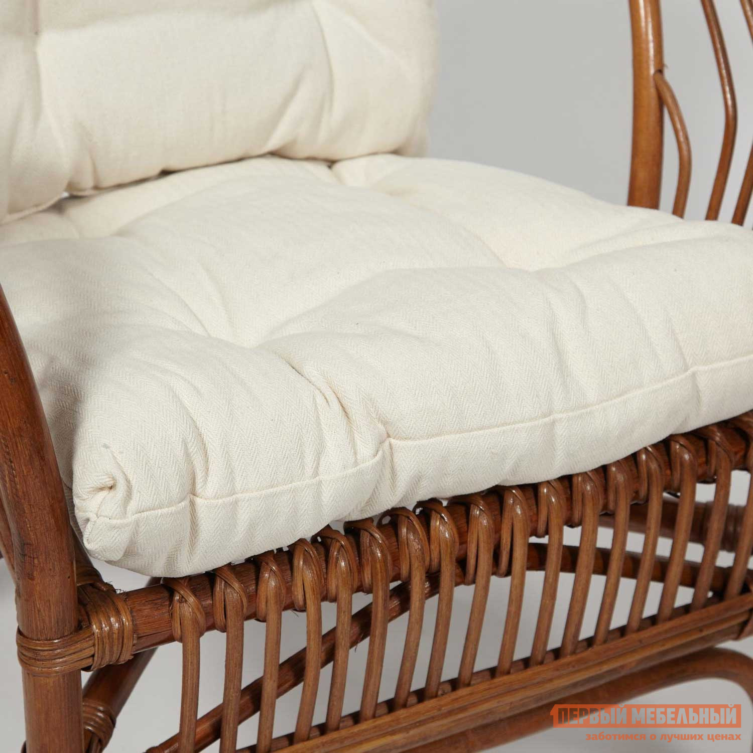 Комплект плетеной мебели  Нью Богота Коричневый кокос, ротанг / Бежевый, ткань от Первый Мебельный