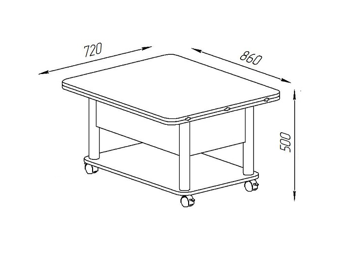 Кухонный стол Форвард-мебель Стол-трансформер Гросс