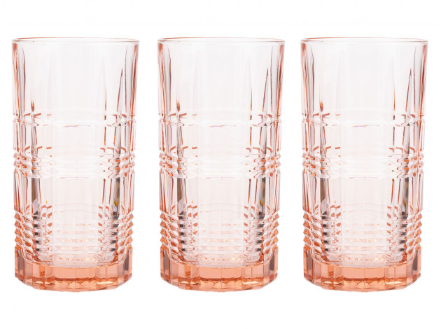 Набор высоких стаканов Даллас Pink 3 шт.