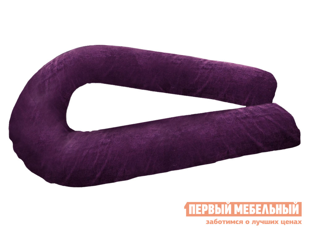 Подушка  U-образная Фиолетовый, микровельвет от Первый Мебельный