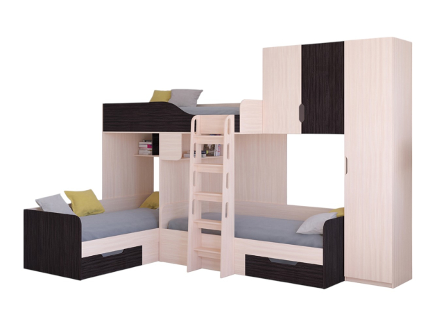 Двухъярусная кровать Трио 1
