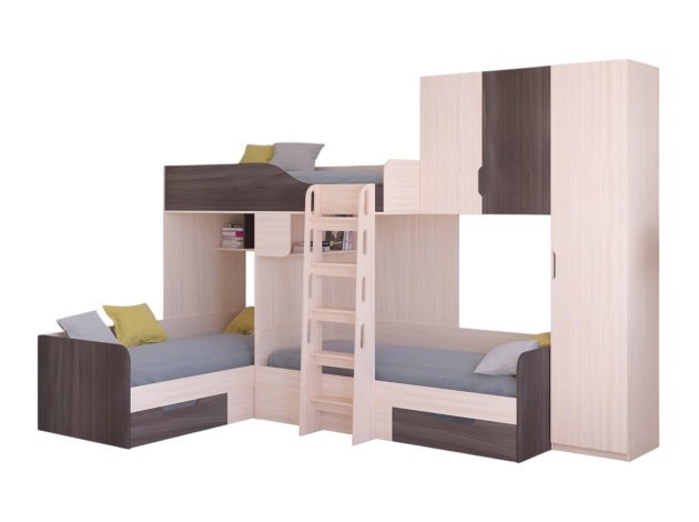 Двухъярусная кровать Трио 1