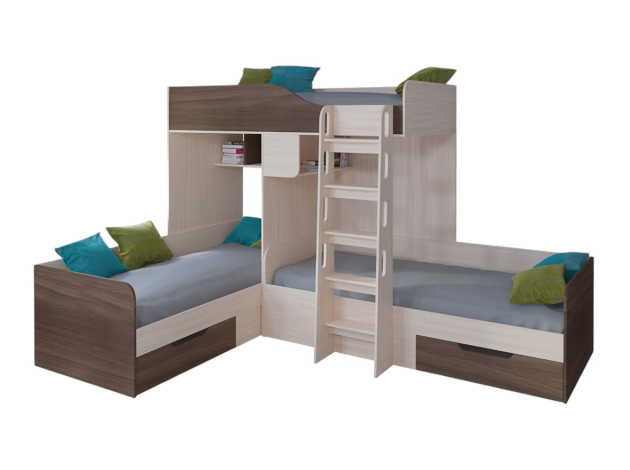 Двухъярусная кровать Трио