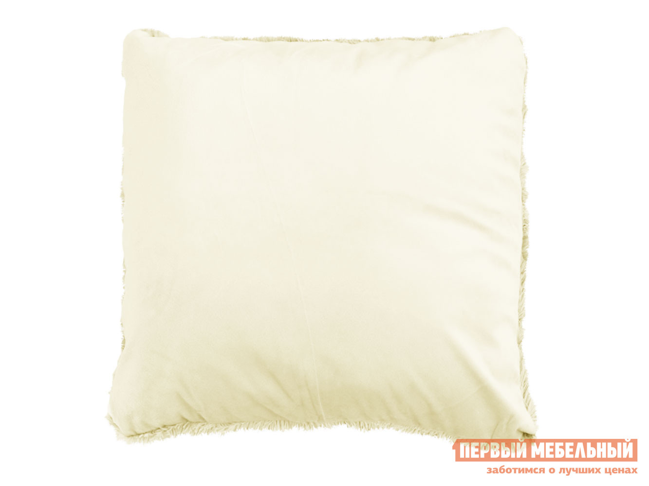 Декоративная подушка  Берси Кремовый, искусственный мех от Первый Мебельный