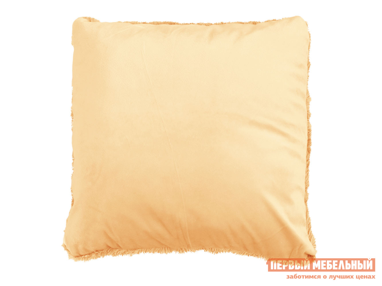 Декоративная подушка  Берси Бежевый, искусственный мех от Первый Мебельный