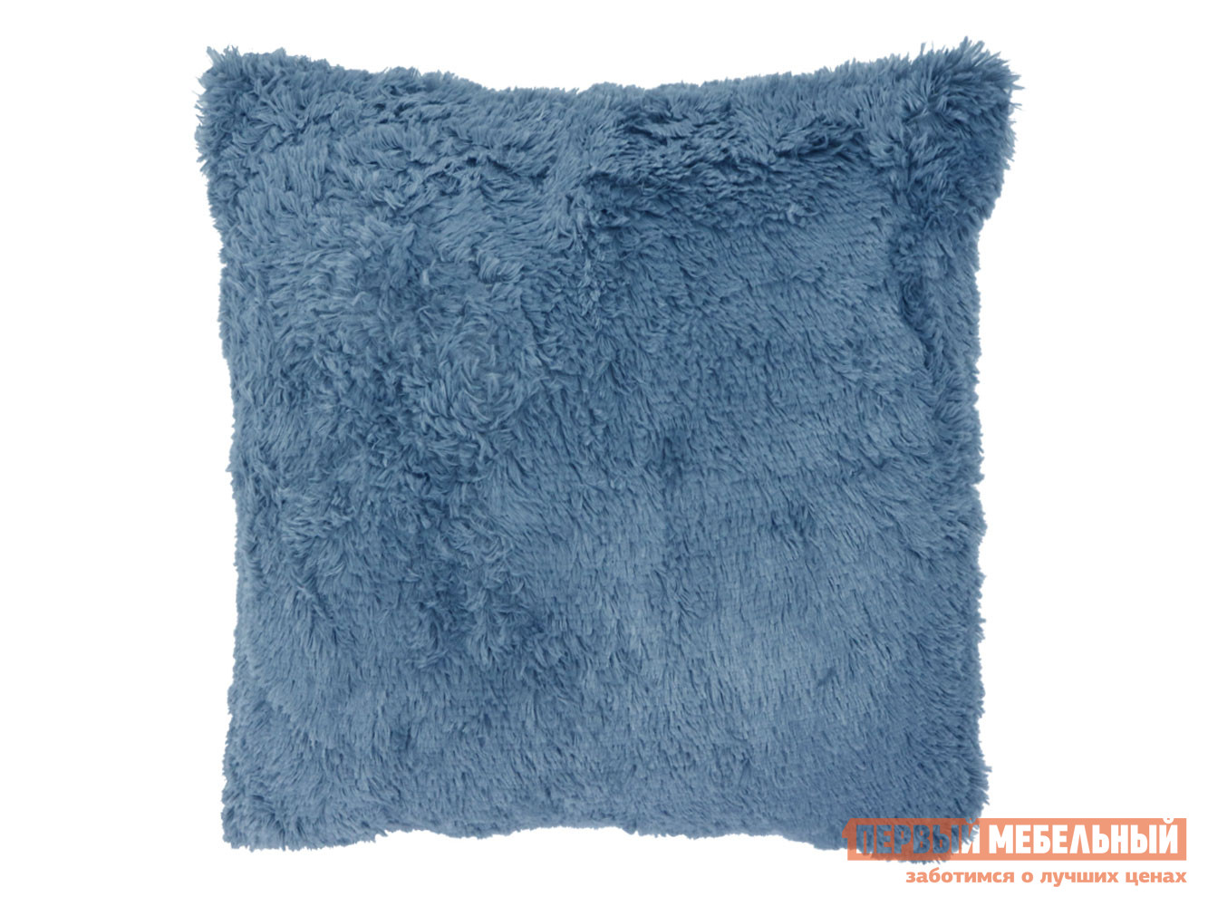 Декоративная подушка  Берси Синий, искусственный мех от Первый Мебельный