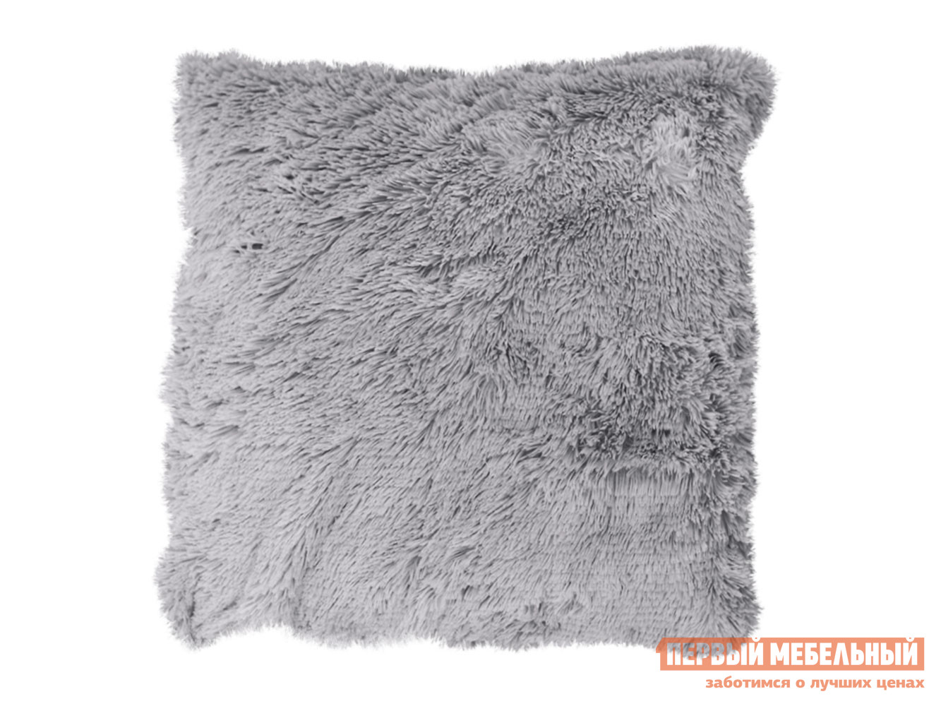Декоративная подушка  Берси Серый, искусственный мех от Первый Мебельный