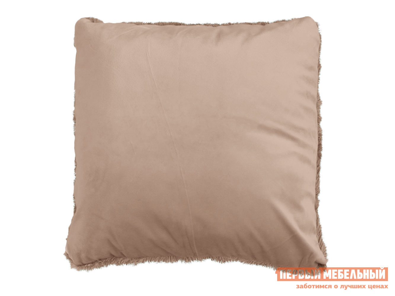 Декоративная подушка  Берси Теплый бежевый, искусственный мех от Первый Мебельный