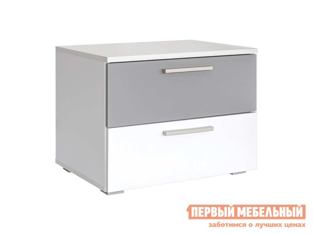 

Прикроватная тумбочка Тумба Локи 10.87 Белый / Серый шифер, Тумба Локи 10.87 Белый / Серый шифер