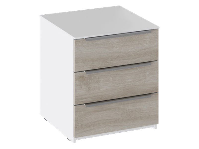 

Прикроватная тумбочка Синди Белый глянец / Баттл Рок, Синди Белый глянец / Баттл Рок