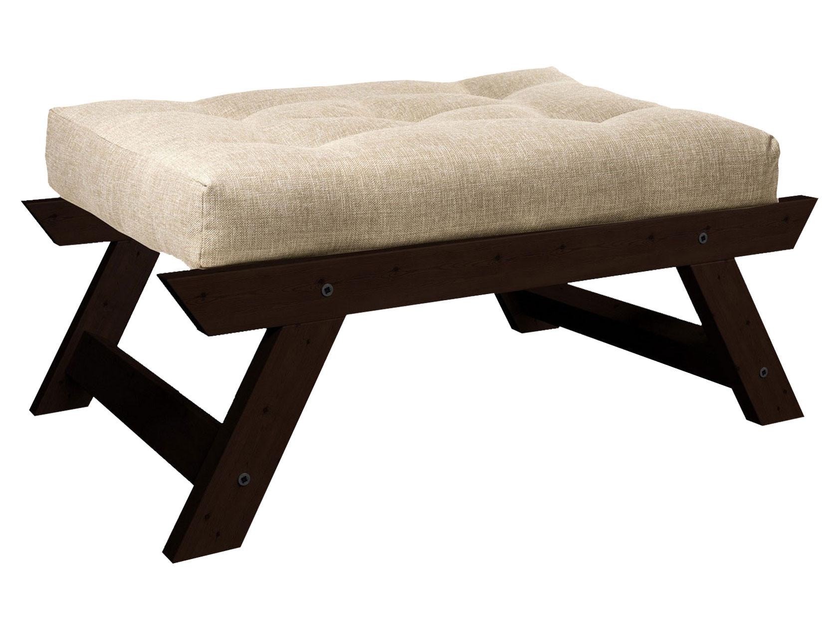 Пуфик  Отман П Венге, Белый, рогожка