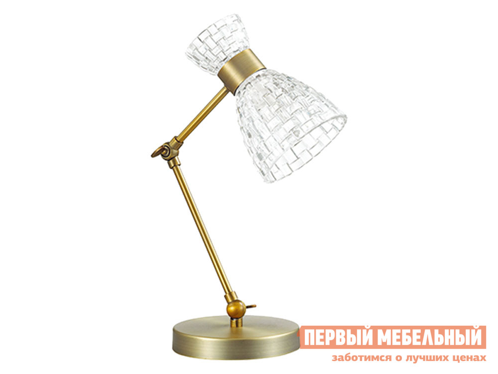 Настольная лампа  JACKIE 3704/1T Античная бронза / Прозрачный