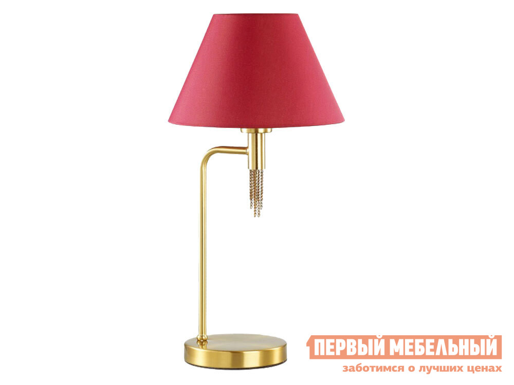 Настольная лампа  VANESSA 4514/1T Античная латунь / Красный