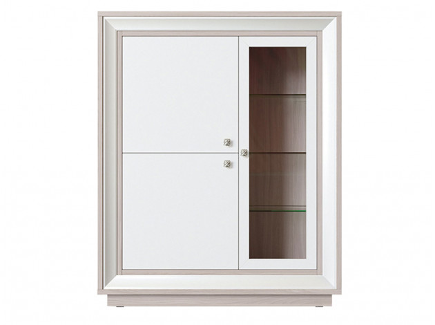 Шкаф-витрина Шкаф 3-х дверный низкий (1 стеклодверь) Прато