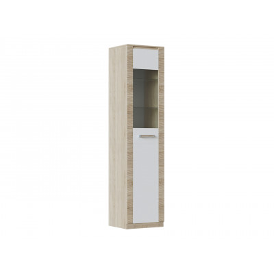 Шкаф-витрина  Элегия ШК-149 Дуб Сонома / Белый глянец