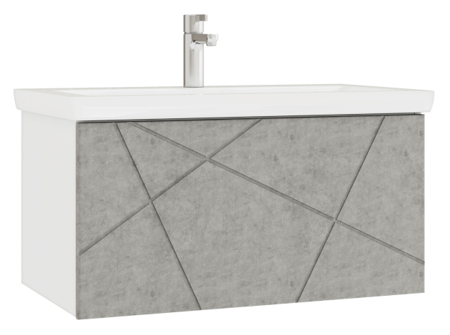 Навесная тумба под раковину Геометрия