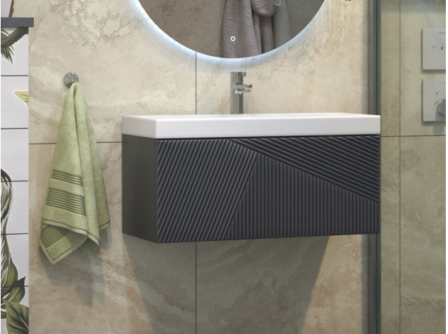 Навесная тумба под раковину Эджи