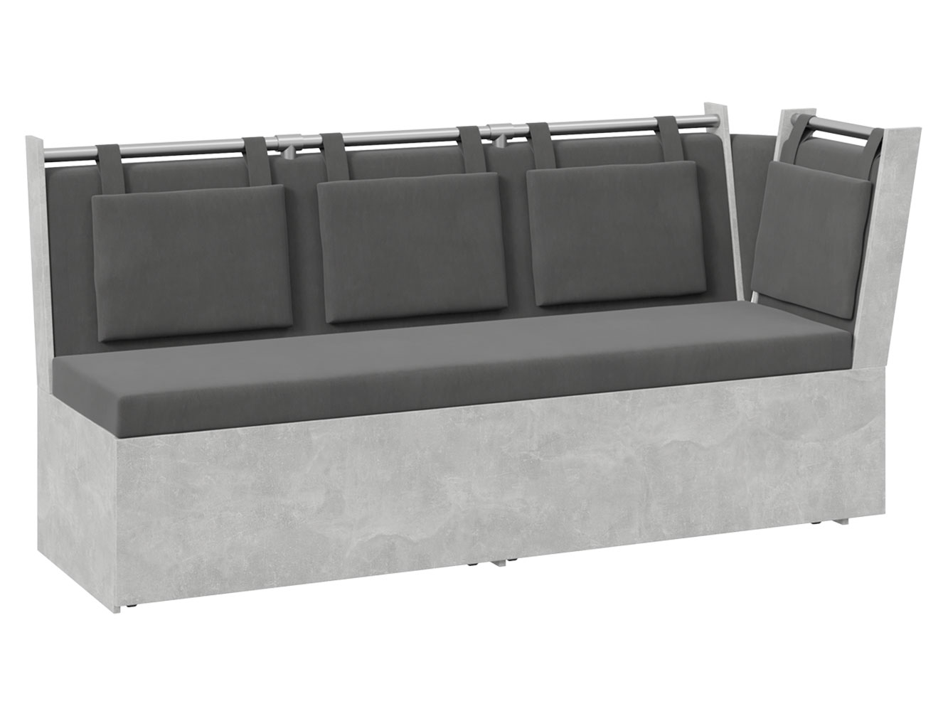 Раскладной кухонный диван Бастион-Д с угловой боковой спинкой