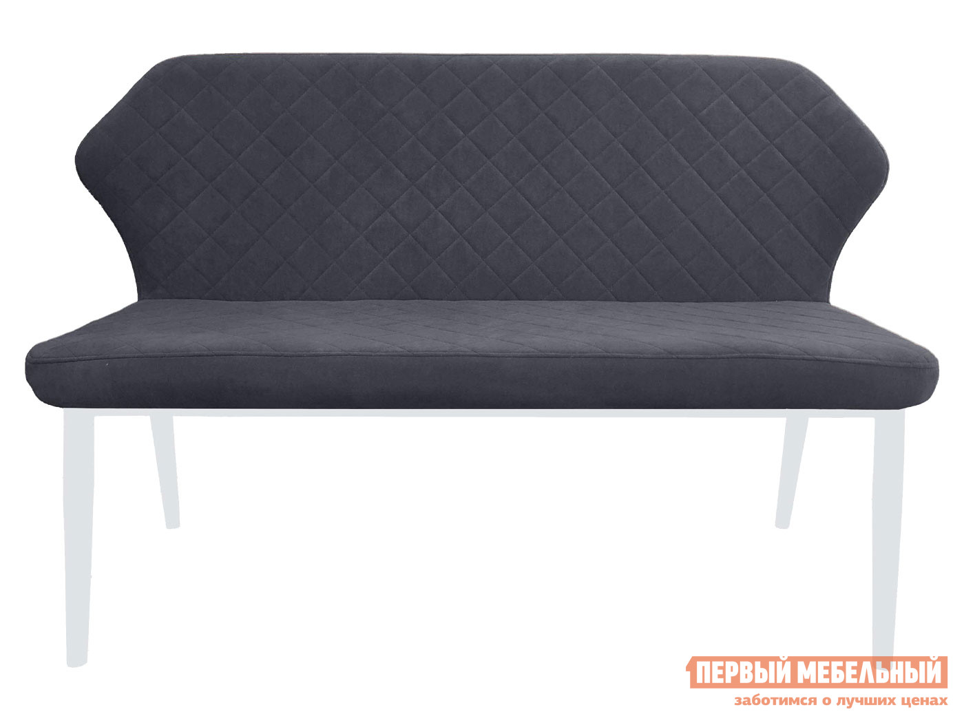 Кухонный диван  DikLine 239 Темно-серый, микровелюр / Белый