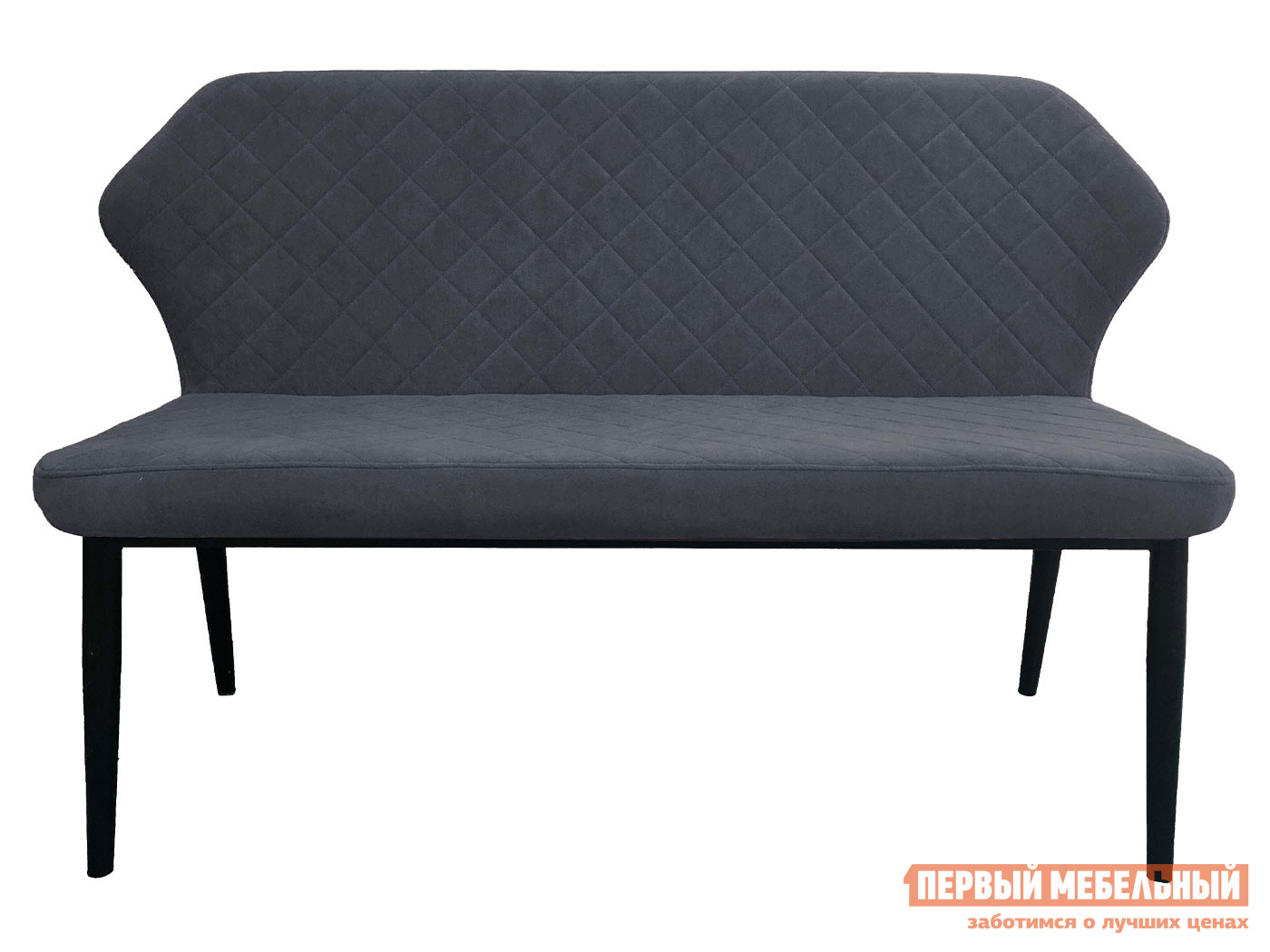 Кухонный диван  DikLine 239 Темно-серый, микровелюр / Черный