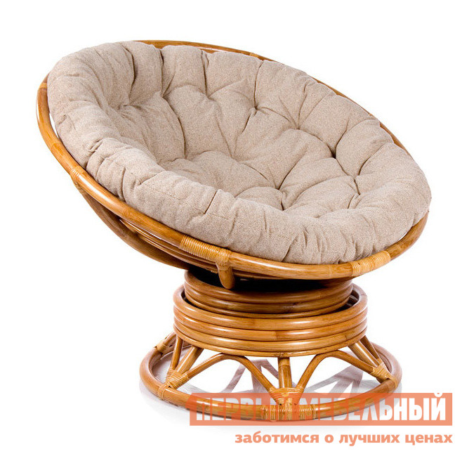 Плетеное круглое кресло с подушкой Мебель Импэкс Кресло-качалка Pretoria с подушкой