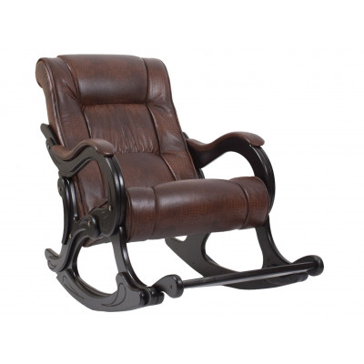 Кресло-качалка  Кресло-качалка Амальфи КР 1 Венге, Antic Crocodile, иск. кожа