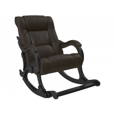 Кресло-качалка  Кресло-качалка Амальфи КР 1 Венге, Vegas Lite Amber, иск. кожа