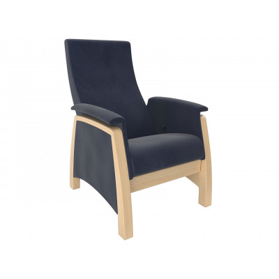 Кресло-качалка  Кресло-глайдер BALANCE 1 Натуральное дерево, шпон, Verona Denim Blue, велюр